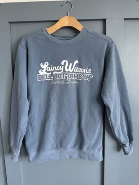 Comfort Colors Lainey Wilson Bell Bottoms Up Crewneck - Slate Blue